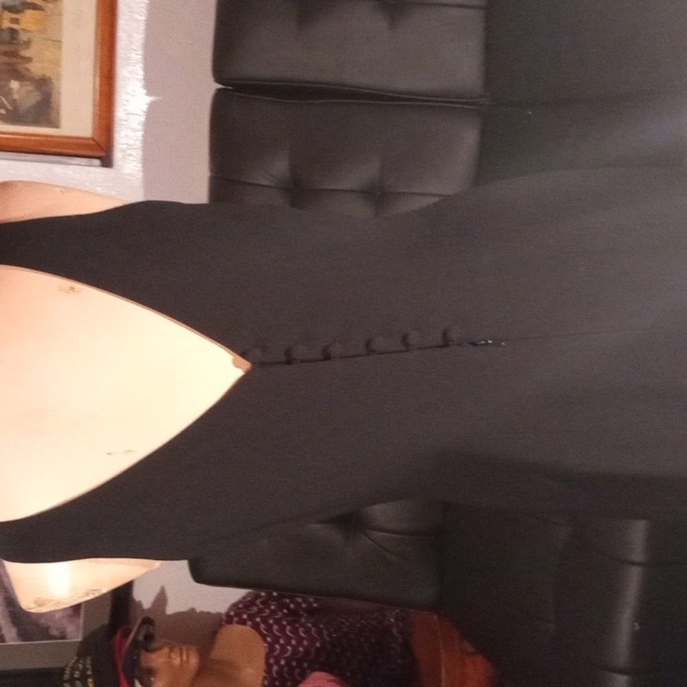 Carol Little gold trimmed  black dress gown sz 6. - Picture 7 of 9